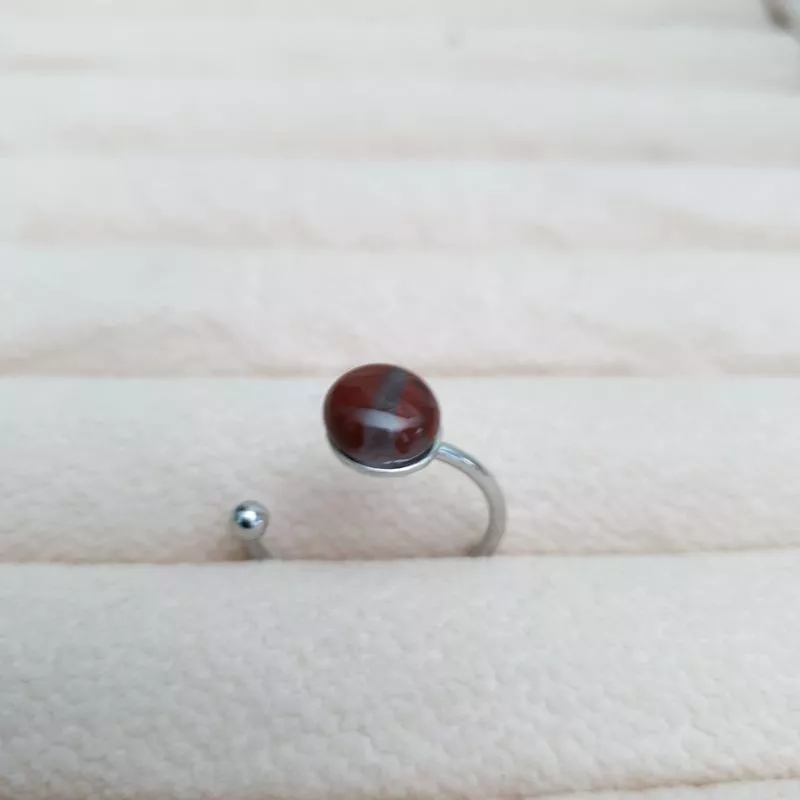 Bague agate rouge
