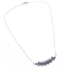 Collier Nono en acier inoxydable doré ou argenté fait à la main agate lapis-lazuli- topaze unakite