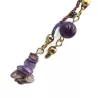 Collier crochet sautoir pierre naturelle améthyste et charoite