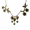 Collier en branche, couleur bronze avec pierres naturelles en unakite.