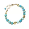 Bracelet Adhara turquoise hematite et acier inoxydable dore