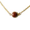 collier jaspe rouge dore