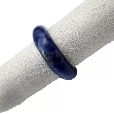 Bague anneau Acera en pierre naturelle sodalite