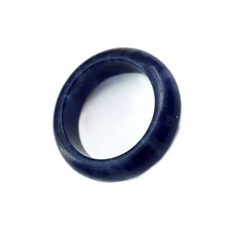Bague anneau Acera en pierre naturelle sodalite