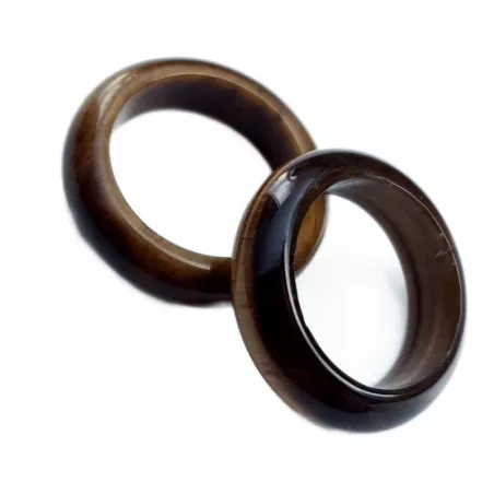 Bague anneau Acera en pierre naturelle oeil de tigre
