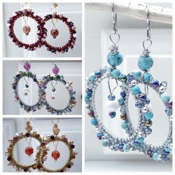 Boucles d'oreilles crochet Setaria en acier inoxydable