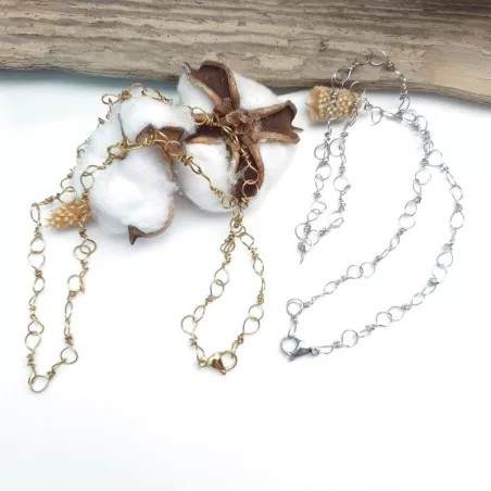 Collier Torilis en acier inoxydable doré ou argenté