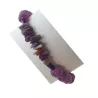 Bracelet fil Lilas en calcédoine lilas et hématites, ajustable