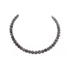 Collier tour de cou en améthyste, perles rondes 8mm sur câble en acier inoxydable – Bouly&Cailloux