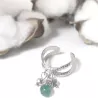 Bague Omega martelée pierre naturelle | Bouly&Cailloux
