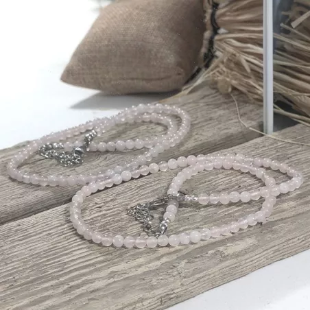 Collier Leion en pierre naturelle et acier inoxydable
