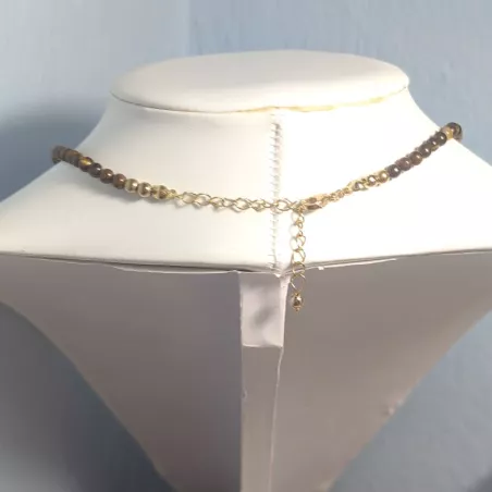 Collier Leion en pierre naturelle et acier inoxydable