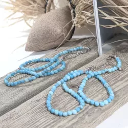 Collier Leion en pierre naturelle et acier inoxydable