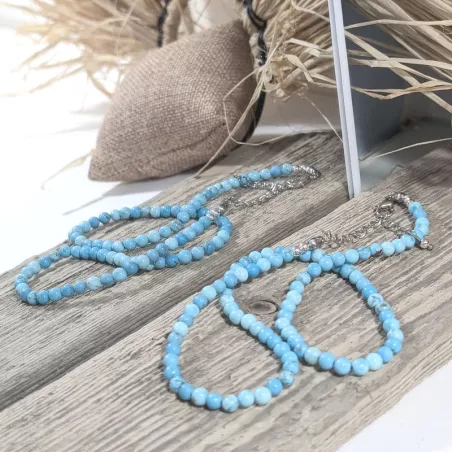 Collier Leion en pierre naturelle et acier inoxydable
