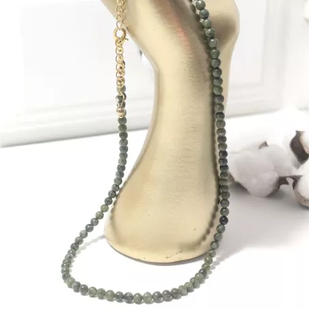 Collier Leion en pierre naturelle et acier inoxydable