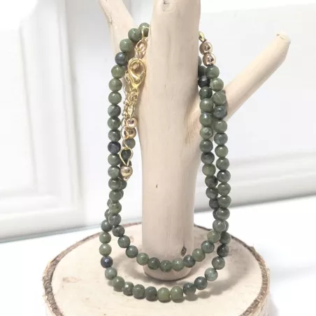 Collier Leion en pierre naturelle et acier inoxydable