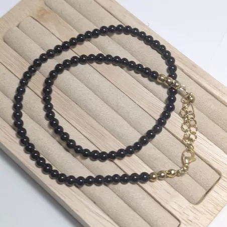 Collier Leion en pierre naturelle et acier inoxydable