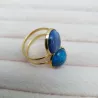 Bague duo en bleu