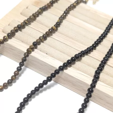 Collier Leion en pierre naturelle et acier inoxydable