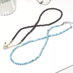 Collier Leion en pierre naturelle et acier inoxydable