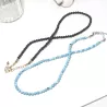 Collier Leion en pierre naturelle et acier inoxydable