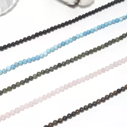 Collier Leion en pierre naturelle et acier inoxydable