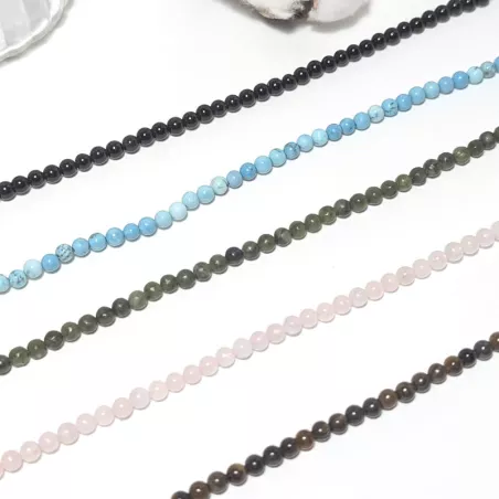 Collier Leion en pierre naturelle et acier inoxydable