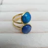 Bague duo en bleu