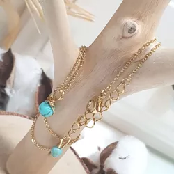 Collier pendentif Anse – Turquoise – vue 6