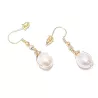 Boucles d’oreilles Centauri en perle rosée – version dorée