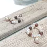 Marque-verre Ampélia avec pierres naturelles et pendentif – bijou fait main