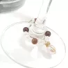 Marque-verre Ampélia avec pierres naturelles et pendentif – bijou fait main