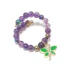 Marque-verre Ampélia avec pierres naturelles et pendentif – bijou fait main
