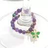 Marque-verre Ampélia avec pierres naturelles et pendentif – bijou fait main