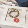Marque-verre Ampélia avec pierres naturelles et pendentif – bijou fait main