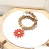 Marque-verre Ampélia avec pierres naturelles et pendentif – bijou fait main