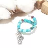 Marque-verre Ampélia avec pierres naturelles et pendentif – bijou fait main