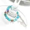 Marque-verre Ampélia avec pierres naturelles et pendentif – bijou fait main