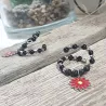 Marque-verre Ampélia avec pierres naturelles et pendentif – bijou fait main