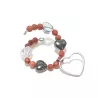 Marque-verre Ampélia avec pierres naturelles et pendentif – bijou fait main