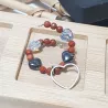 Marque-verre Ampélia avec pierres naturelles et pendentif – bijou fait main