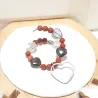 Marque-verre Ampélia avec pierres naturelles et pendentif – bijou fait main