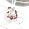 Marque-verre Ampélia avec pierres naturelles et pendentif – bijou fait main