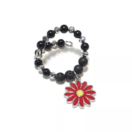 Marque-verre Ampélia avec pierres naturelles et pendentif – bijou fait main