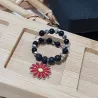 Marque-verre Ampélia avec pierres naturelles et pendentif – bijou fait main