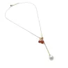 Le Collier Chiara est un collier pendentif réglable avec perle d'eau en plaqué-or