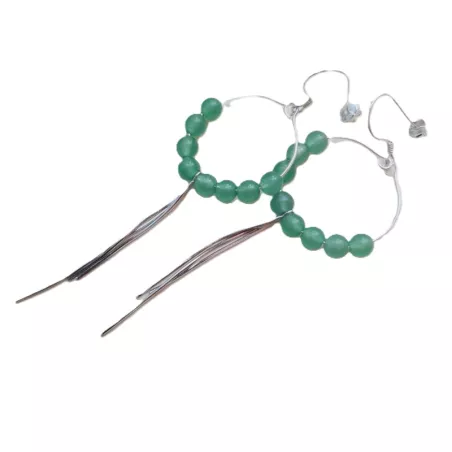 Boucles Gigi en argent et pierres naturelles