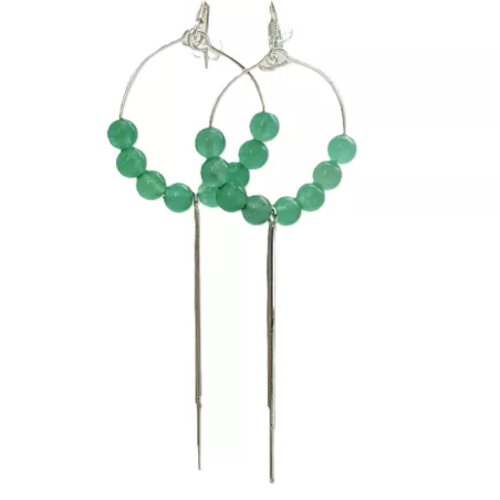 Boucles Gigi en argent et pierres naturelles