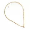Collier Mimi en plaqué-or en pierres miyuki et pendentif coeur