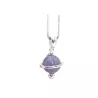 Collier Kepler, ajustable via une perle de réglage dans le dos, en argent et pendentif planète.